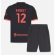 AC Milan Adrien Rabiot #12 Kolmaspaita Lapsille 2026-27 Lyhythihainen (+ Lyhyet housut)