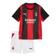 AC Milan Adrien Rabiot #12 Kotipaita Lapsille 2026-27 Lyhythihainen (+ Lyhyet housut)