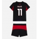 AC Milan Christian Pulisic #11 Kotipaita Lapsille 2025-26 Lyhythihainen (+ Lyhyet housut)
