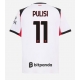 AC Milan Christian Pulisic #11 Vieraspaita 2025-26 Lyhythihainen