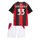 AC Milan Davide Bartesaghi #33 Kotipaita Lapsille 2026-27 Lyhythihainen (+ Lyhyet housut)