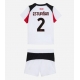 AC Milan Pervis Estupinan #2 Vieraspaita Lapsille 2025-26 Lyhythihainen (+ Lyhyet housut)