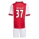 Ajax Josip Sutalo #37 Kotipaita Lapsille 2025-26 Lyhythihainen (+ Lyhyet housut)