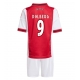 Ajax Kasper Dolberg #9 Kotipaita Lapsille 2025-26 Lyhythihainen (+ Lyhyet housut)