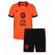 Alankomaat Denzel Dumfries #22 Kotipaita Lapsille MM-kisat 2026 Lyhythihainen (+ Lyhyet housut)