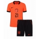 Alankomaat Frenkie de Jong #21 Kotipaita Lapsille MM-kisat 2026 Lyhythihainen (+ Lyhyet housut)