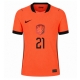 Alankomaat Frenkie de Jong #21 Kotipaita MM-kisat 2026 Lyhythihainen