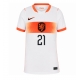 Alankomaat Frenkie de Jong #21 Vieraspaita Naisten MM-kisat 2026 Lyhythihainen