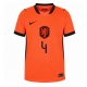 Alankomaat Virgil van Dijk #4 Kotipaita MM-kisat 2026 Lyhythihainen