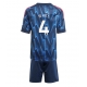 Arsenal Ben White #4 Vieraspaita Lapsille 2025-26 Lyhythihainen (+ Lyhyet housut)
