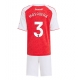 Arsenal Cristhian Mosquera #3 Kotipaita Lapsille 2025-26 Lyhythihainen (+ Lyhyet housut)