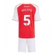 Arsenal Piero Hincapie #5 Kotipaita Lapsille 2025-26 Lyhythihainen (+ Lyhyet housut)