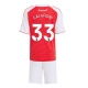 Arsenal Riccardo Calafiori #33 Kotipaita Lapsille 2025-26 Lyhythihainen (+ Lyhyet housut)