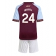 Aston Villa Amadou Onana #24 Kotipaita Lapsille 2025-26 Lyhythihainen (+ Lyhyet housut)