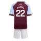 Aston Villa Ian Maatsen #22 Kotipaita Lapsille 2025-26 Lyhythihainen (+ Lyhyet housut)