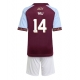 Aston Villa Pau Torres #14 Kotipaita Lapsille 2025-26 Lyhythihainen (+ Lyhyet housut)