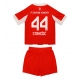 Bayern Munich Josip Stanisic #44 Kotipaita Lapsille 2025-26 Lyhythihainen (+ Lyhyet housut)
