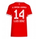 Bayern Munich Luis Diaz #14 Kotipaita Naisten 2025-26 Lyhythihainen