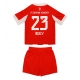 Bayern Munich Sacha Boey #23 Kotipaita Lapsille 2025-26 Lyhythihainen (+ Lyhyet housut)