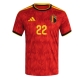 Belgia Alexis Saelemaekers #22 Kotipaita MM-kisat 2026 Lyhythihainen