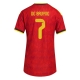 Belgia Kevin De Bruyne #7 Kotipaita Naisten MM-kisat 2026 Lyhythihainen
