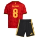 Belgia Youri Tielemans #8 Kotipaita Lapsille MM-kisat 2026 Lyhythihainen (+ Lyhyet housut)