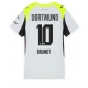 Borussia Dortmund Julian Brandt #10 Vieraspaita Naisten 2025-26 Lyhythihainen