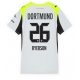 Borussia Dortmund Julian Ryerson #26 Vieraspaita Naisten 2025-26 Lyhythihainen