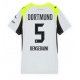 Borussia Dortmund Ramy Bensebaini #5 Vieraspaita Naisten 2025-26 Lyhythihainen