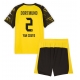 Borussia Dortmund Yan Couto #2 Kotipaita Lapsille 2025-26 Lyhythihainen (+ Lyhyet housut)