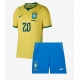 Brasilia Lucas Paqueta #20 Kotipaita Lapsille MM-kisat 2026 Lyhythihainen (+ Lyhyet housut)