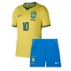 Brasilia Neymar Jr #10 Kotipaita Lapsille MM-kisat 2026 Lyhythihainen (+ Lyhyet housut)