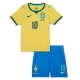 Brasilia Vinicius Junior #10 Kotipaita Lapsille MM-kisat 2026 Lyhythihainen (+ Lyhyet housut)