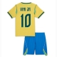 Brasilia Vinicius Junior #10 Kotipaita Lapsille MM-kisat 2026 Lyhythihainen (+ Lyhyet housut)