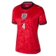 Englanti Declan Rice #4 Vieraspaita Naisten MM-kisat 2026 Lyhythihainen