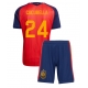 Espanja Marc Cucurella #24 Kotipaita Lapsille MM-kisat 2026 Lyhythihainen (+ Lyhyet housut)