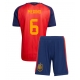 Espanja Mikel Merino #6 Kotipaita Lapsille MM-kisat 2026 Lyhythihainen (+ Lyhyet housut)