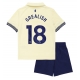Everton Jack Grealish #18 Vieraspaita Lapsille 2025-26 Lyhythihainen (+ Lyhyet housut)