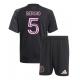 Inter Miami Sergio Busquets #5 Vieraspaita Lapsille 2025-26 Lyhythihainen (+ Lyhyet housut)