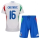 Italia Bryan Cristante #16 Vieraspaita Lapsille EM-Kisat 2024 Lyhythihainen (+ Lyhyet housut)