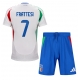 Italia Davide Frattesi #7 Vieraspaita Lapsille EM-Kisat 2024 Lyhythihainen (+ Lyhyet housut)