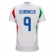 Italia Gianluca Scamacca #9 Vieraspaita EM-Kisat 2024 Lyhythihainen