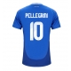Italia Lorenzo Pellegrini #10 Kotipaita EM-Kisat 2024 Lyhythihainen