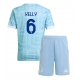 Juventus Lloyd Kelly #6 Vieraspaita Lapsille 2025-26 Lyhythihainen (+ Lyhyet housut)