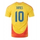 Kolumbia James Rodriguez #10 Kotipaita Copa America 2024 Lyhythihainen