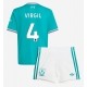 Liverpool Virgil van Dijk #4 Kolmaspaita Lapsille 2025-26 Lyhythihainen (+ Lyhyet housut)