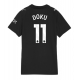 Manchester City Jeremy Doku #11 Vieraspaita Naisten 2025-26 Lyhythihainen