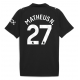 Manchester City Matheus Nunes #27 Vieraspaita 2025-26 Lyhythihainen