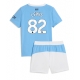 Manchester City Rico Lewis #82 Kotipaita Lapsille 2025-26 Lyhythihainen (+ Lyhyet housut)