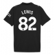 Manchester City Rico Lewis #82 Vieraspaita 2025-26 Lyhythihainen